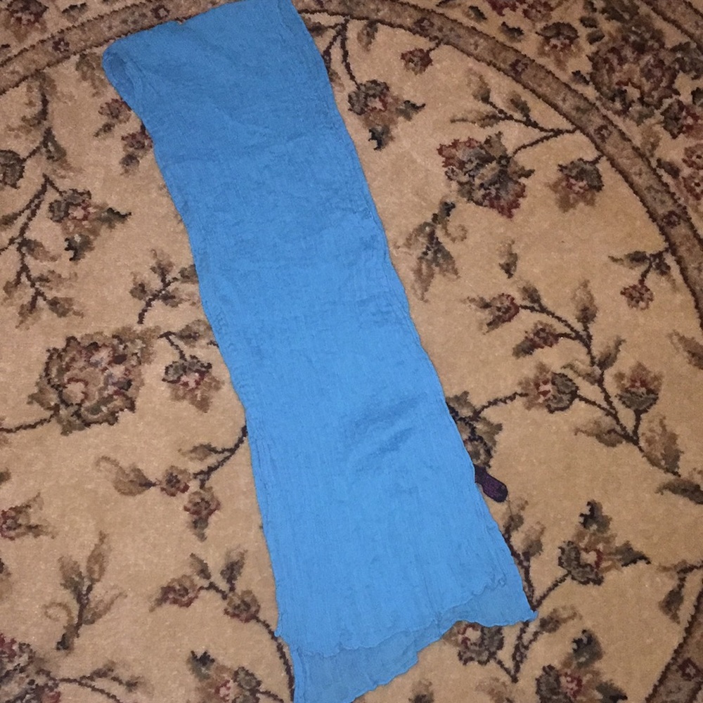 1970s Boho Blue Kringle Scarf